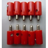 MODELLBAHN STECKER 2,6mm ROT- 10 Stück