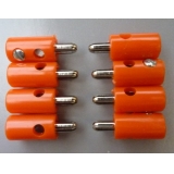 MODELLBAHN STECKER 2,6mm ORANGE - 8 Stück