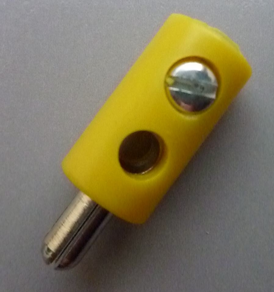 Modellbahn Querlochstecker  2,6mm; gelb;  neu; 70 Stück; 0,249€ Stk 