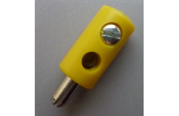 MODELLBAHN STECKER 2,6mm GELB - 10 Stück