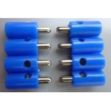 MODELLBAHN STECKER 2,6mm BLAU - 8 Stück